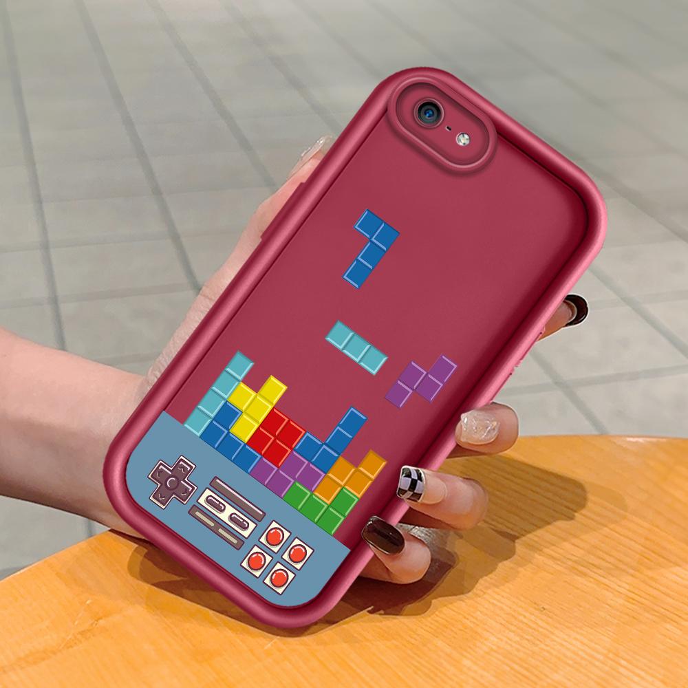 Weiches Silikon-Telefongehäuse mit quadratischem Leiterdruckmuster, vollständige Kameraabdeckung, stoßfeste Gummischutzhülle für iPhone Infinix Tecno OnePlus