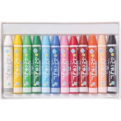 Pentel Crayon Washable Futokurayon GWM1-12 12 barev