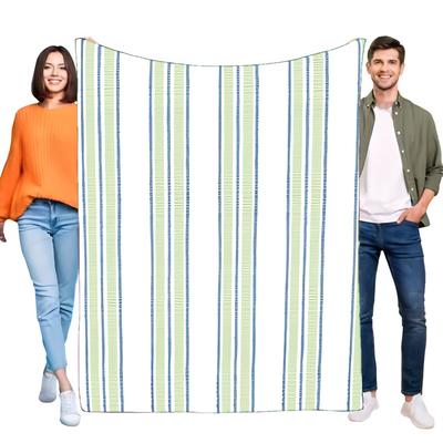 Striped Soft Blanket for Bed and Sofa, Cozy Lightweight Throw for Home Decor, Ideal for Living Room and Bedroom, Great Gift for