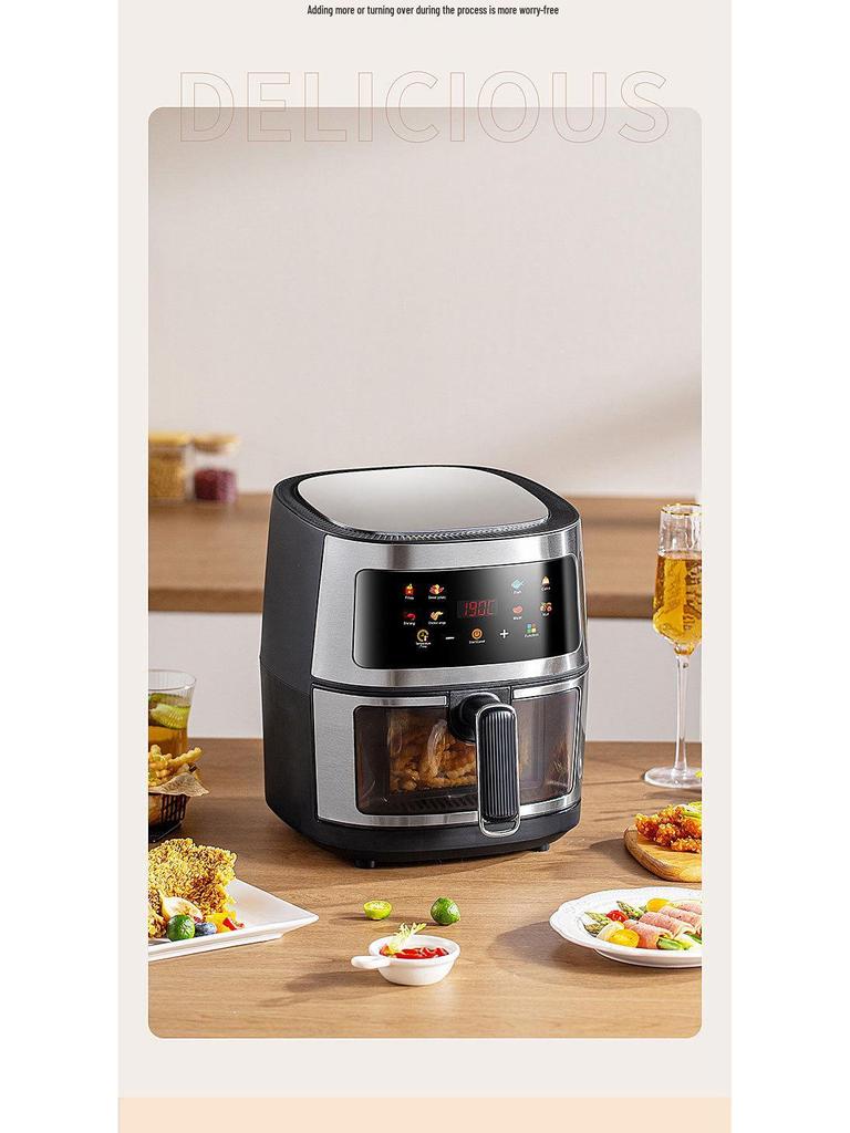 Stainless Steel Large Capacity Oil-Free Air Fryer: New Multifunctional Electric Model