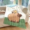 Mehrgrößen-Karikatur-Capybaras-Druck Warme und bequeme Decken für Erwachsene und Kinder Luxuriöse Geschenke für Zuhause, Reise, Camping