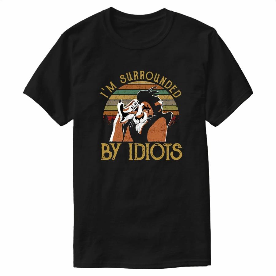

Scar Surrounded By Idiots TShirt 100 Cotton ONeck Summer Short Sleeve Casual Mens Tshirt Size S3XL S