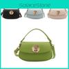 Elegant 2024 Fashionable Pu Leather Small Satchel Handbag For Women With Lock Clasp And Stitching Details