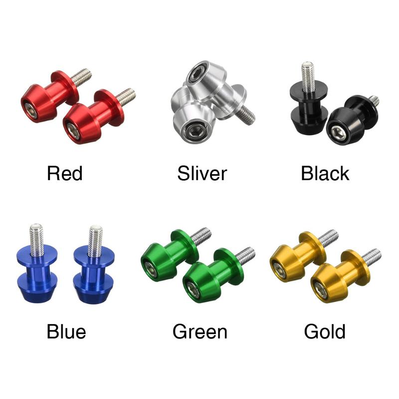 6/8/10mm Motorcycle Swingarm Spools Slider Aluminum Alloy Swing Screw Sliders Moto Spools Stand Arm Moto Equipments Accessories