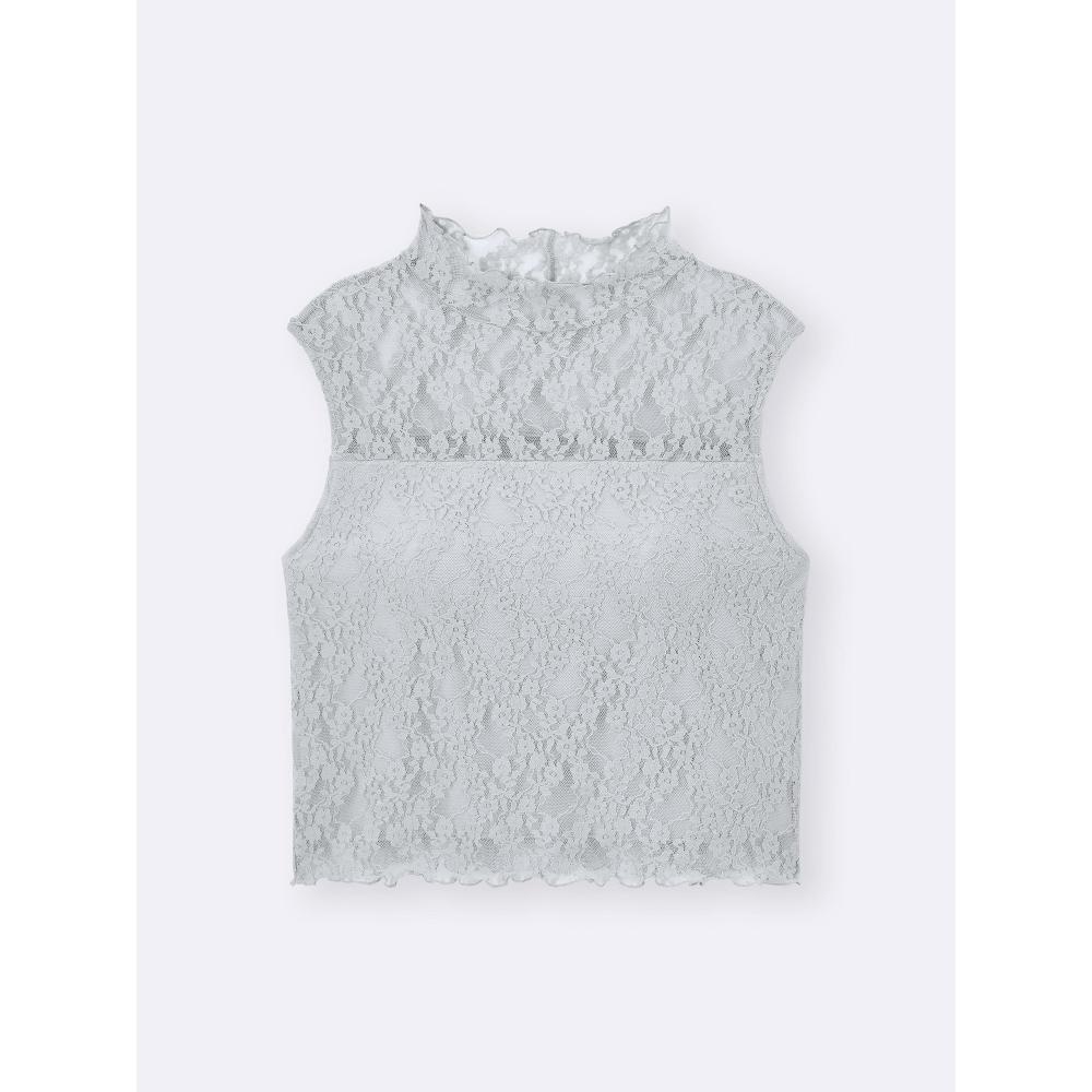 Gu By Uniqlo Bra Feel Cropped Lace T  Sleeveless 