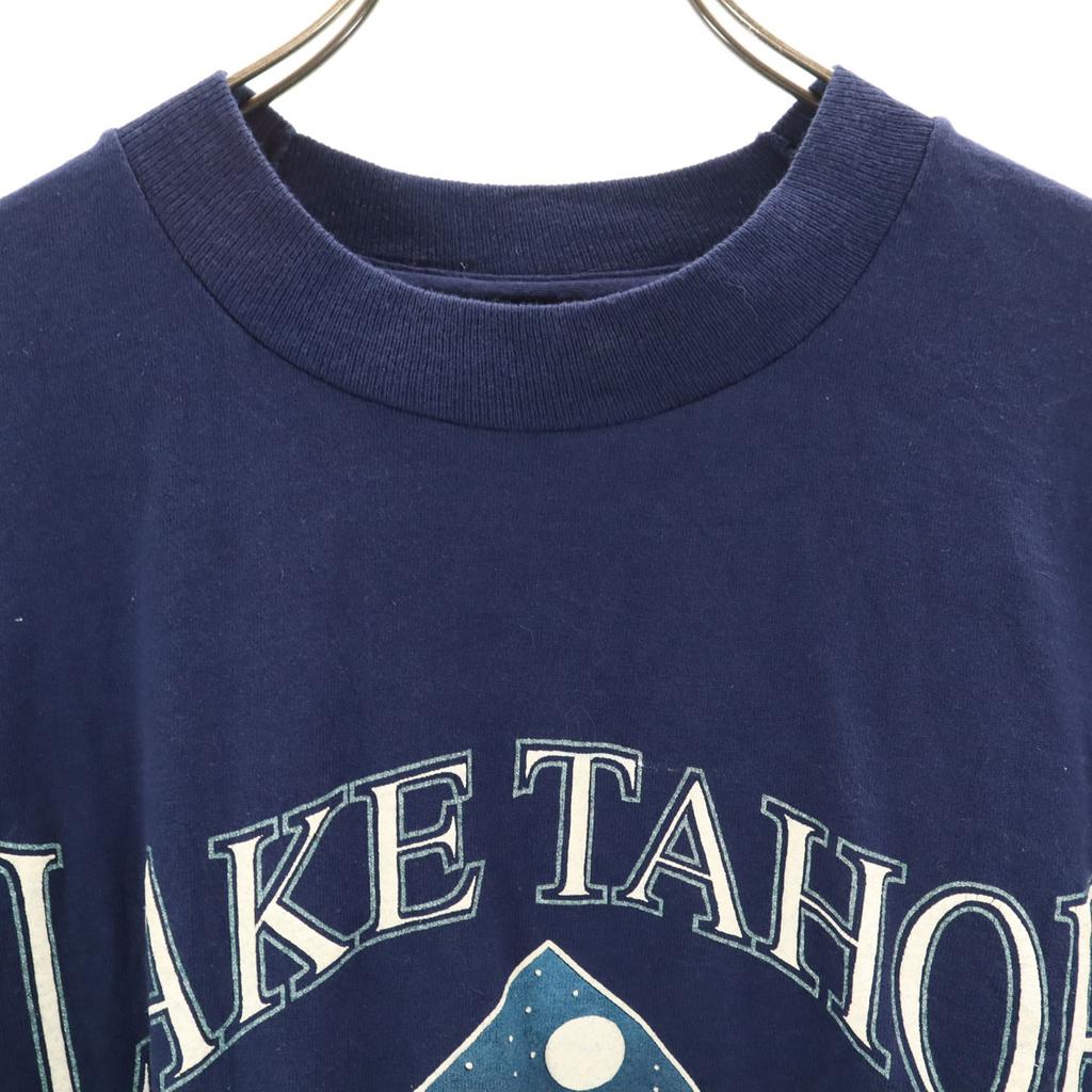 OLD 90s Short Sleeve T-shirt Navy System Single Stitch Men's Used