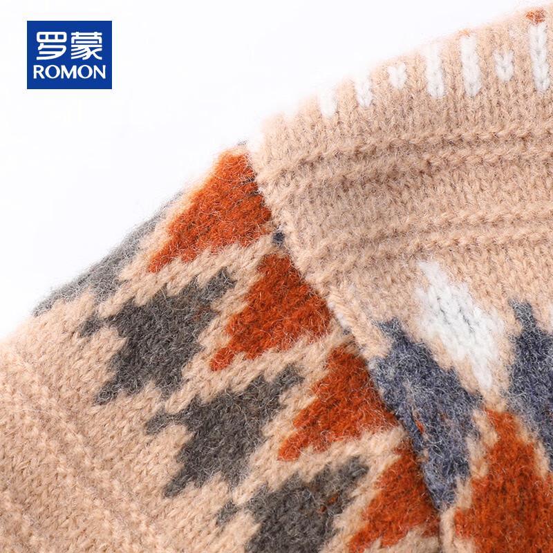 ROMON Men's 100% Pure Wool Half-High Neck Sweater