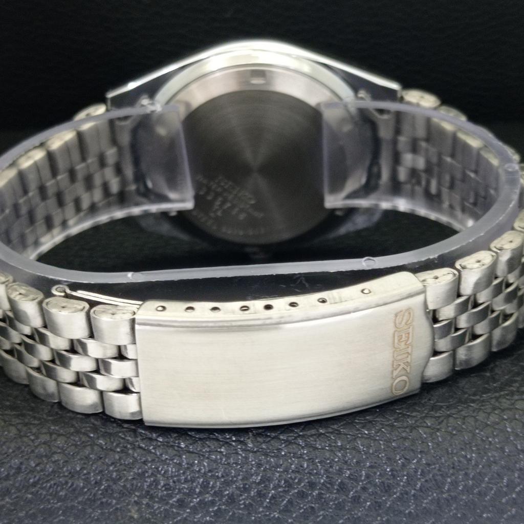 RARE REFURBISHED SEIKO 5 AUTOMATIC JAPAN MENS WHITE COLOR DIAL WATCH A500163-2 R151a-a500163