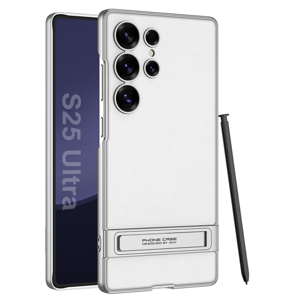 Samsung S25ultra Mobile Phone Case S25u Creative Triumphal Ultra Thin Plain Leather Bracket Protective Case