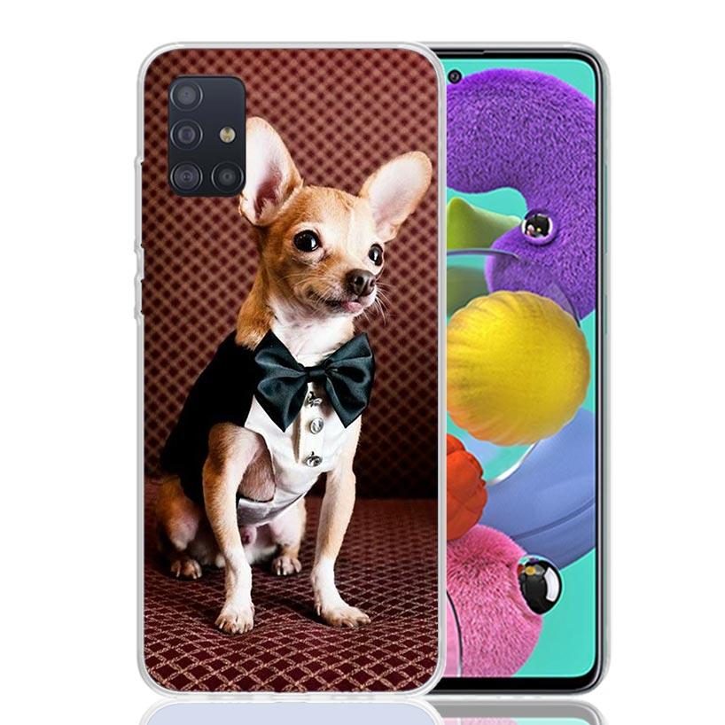 Chihuahua Puppy Teacup Dogs Case Phone Cover for Samsung Galaxy A52 A51 A50 A42 A32 A22 A12 A02S A72 A71 A70 A41 A31 A21S A40 A3