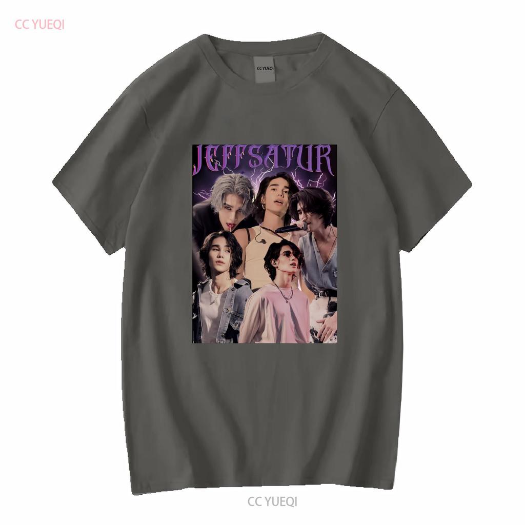 NWT Thai Singer Actor Jeff Satur Artist T Shirt long or short sleeves vintage Washed graphic homme streetwear Versatile Stylish