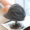 Retro Twill Literary Pleated Woolen Bucket Hat Autumn and Winter British Style Casual Commuter Basin Hat Woman
