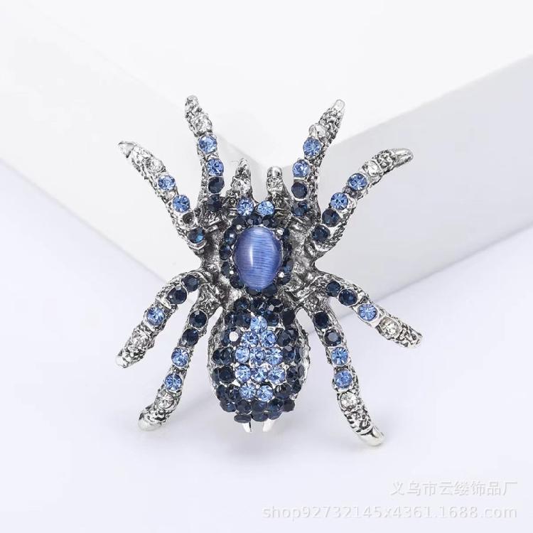Personalized Fashion Spiders Brooch Delicate Alloy Spiders Brooch with Crystal Embellishment for Evening Wear Parties