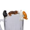 Lifelike Mini Shiba Dog Animal Figurine Hanging Cup Rim DIY Landscape