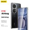 Huawei P50/p50e Phone Case, Full Protection Transparent Airbag Shockproof Soft TPU (With Lanyard Hole), ES-Ip9 Series Version Translucent White
