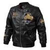 2019 Spring Autumn Slim Fit PU Leather Flight Jacket for Young Men