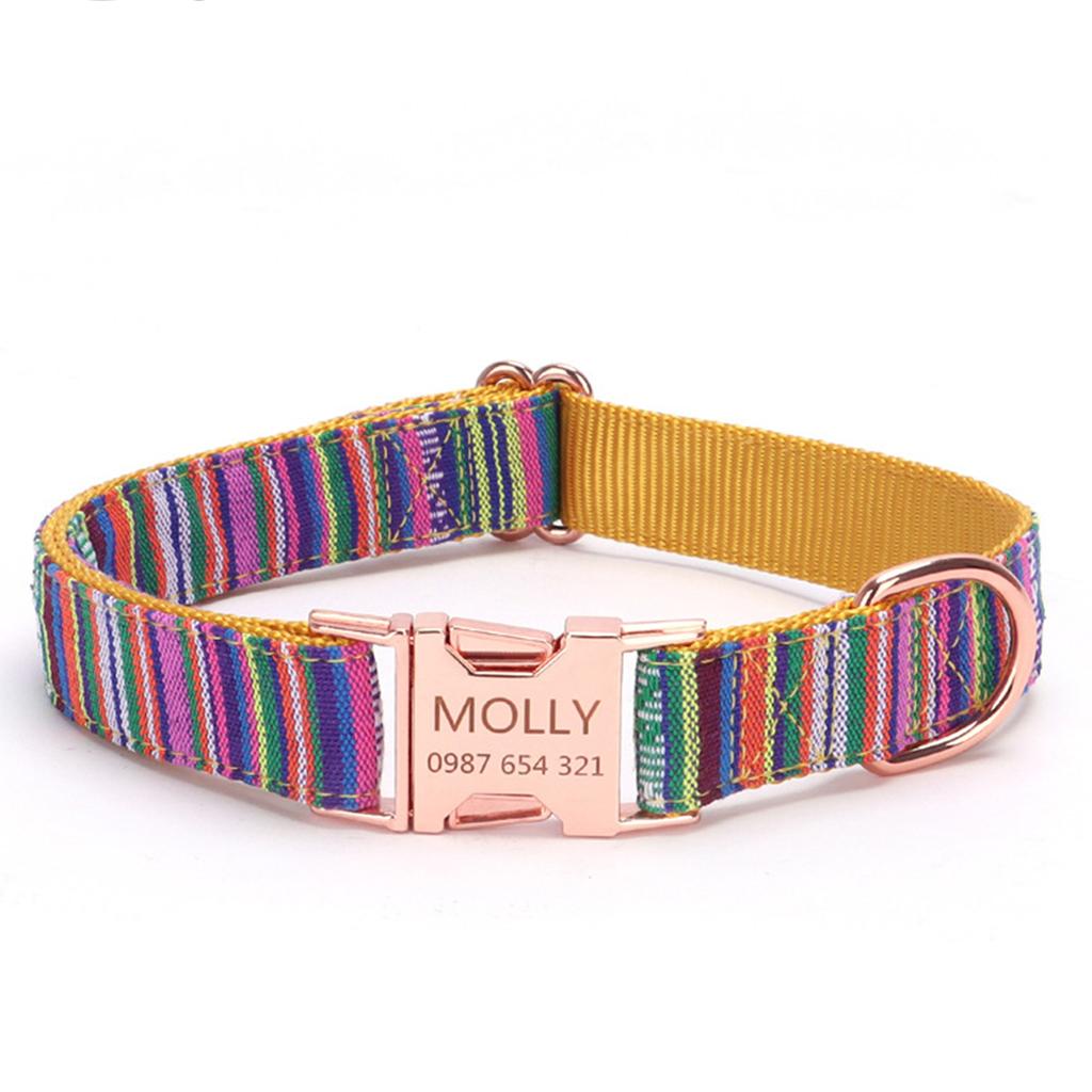 Remium Ethnic Style Dog Collar Boho Style Adjustables Outdoor Collar For Outdoor Daily Walks