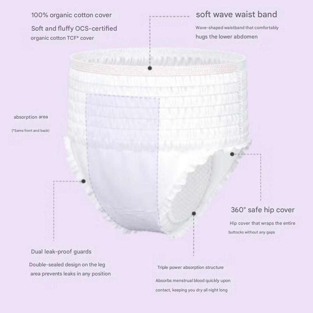 Rael Organic Cotton Cover Wearing Overnight L 2-pack