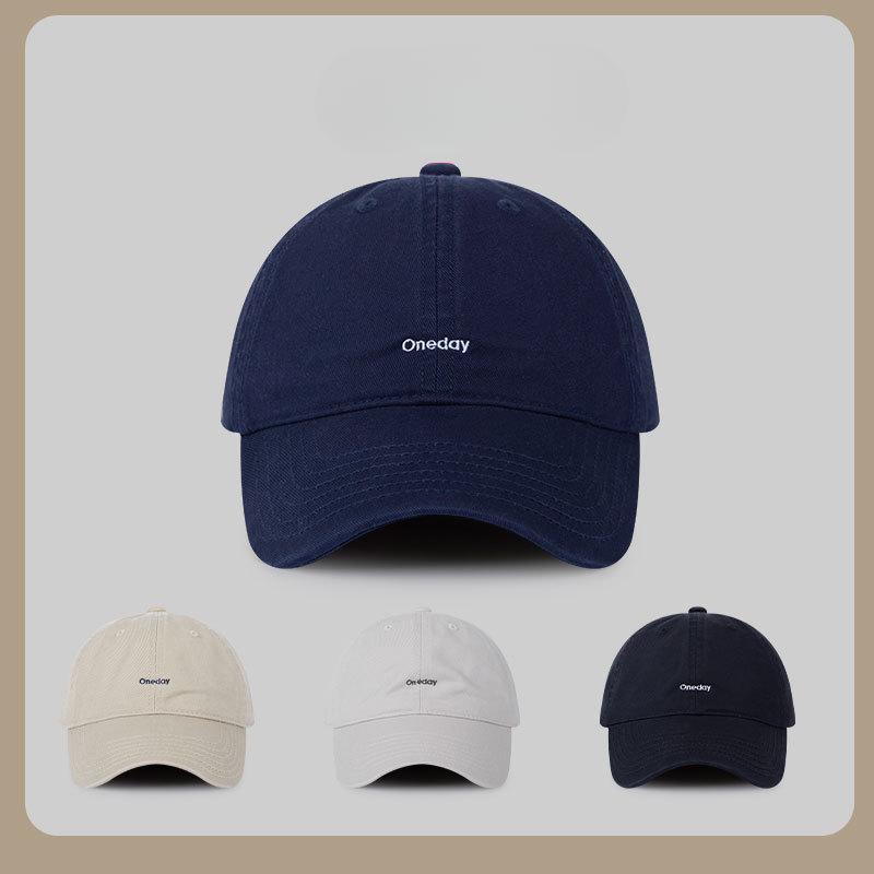 Spring and Summer Retro Face Showing Small Simple Embroidered Soft Top Small Letter Baseball Hat Women's Korean Style Versatile Baseball Cap Men