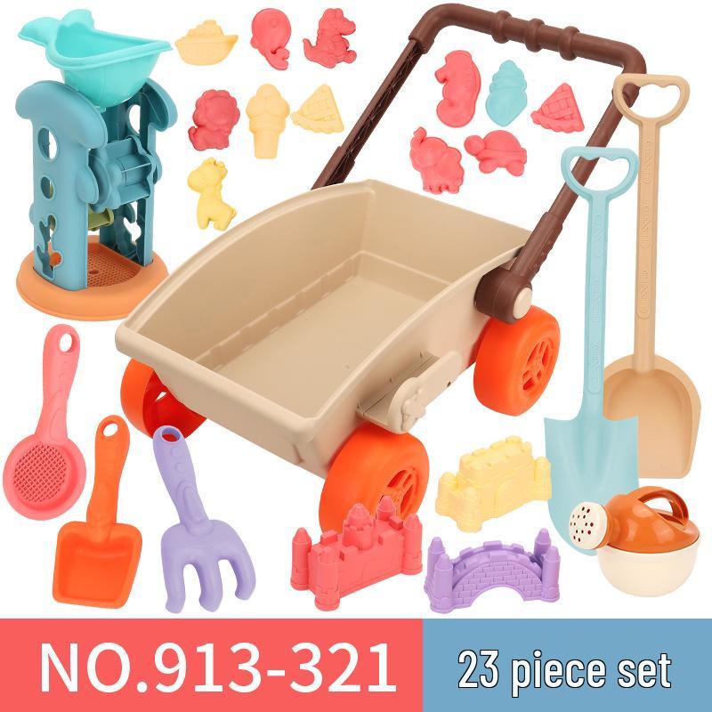 

Детская тележка XL с мультяшным дизайном, набор для игры на пляже и в песке