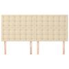 VidaXL Tête de Lit Meubles de Chambre à Coucher Accessoires de Lit Simple Têtes de Cadre de Lit Intérieur Crème 3116785