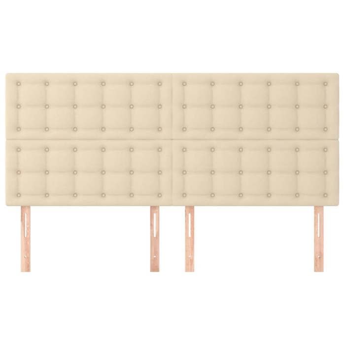 VidaXL Tête de Lit Meubles de Chambre à Coucher Accessoires de Lit Simple Têtes de Cadre de Lit Intérieur Crème 3116785