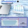 K61 61 Keys Ribbon Wired Mechanical Keyboard Red Blue Switch Ice Blue Backlight Type-C Portable Full Key Rollover Gaming Keypad