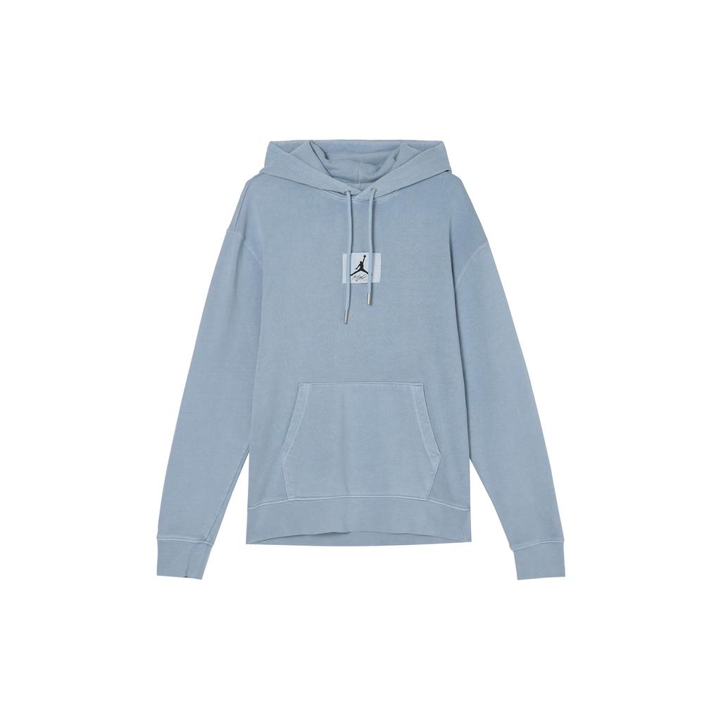 Jordan Essentials Hoodie With Drawstring In Solid Color Men Hoodies Blue Grey FB7291-436