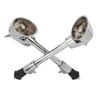2pcs Silver Drum Legs Anti Skid Percussion Accessory Adjustable Anti Skid Drum Feet  For Bass Drum