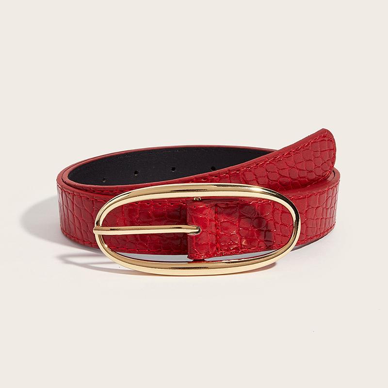 Fashionable Retro Belt For Women, 2025 New Design Sense, Minority Red Belt With Jeans Belt
