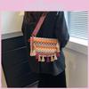 Pattern Tassel Wavy Single Shoulder Underarm Bag Ethnic Style Women Fashion Gift