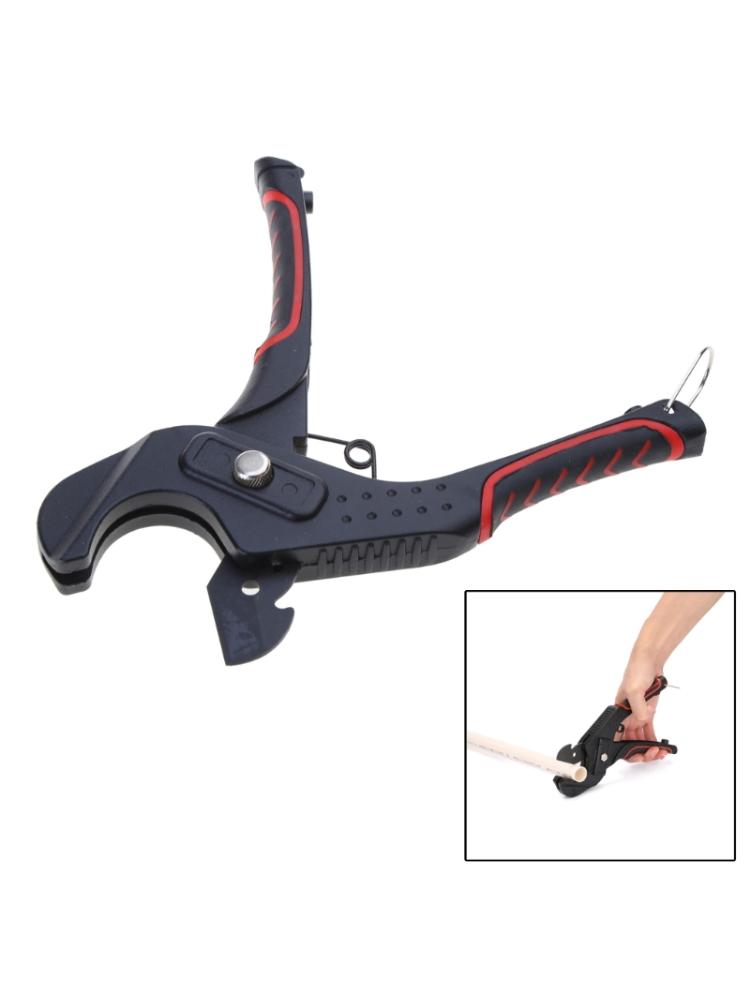 PVC Pipe Cutter Pipe Ratcheting Hose Cutter Scissor with Aluminum-Alloy Handle Interchangeable Blade Pipe Cutting Tool