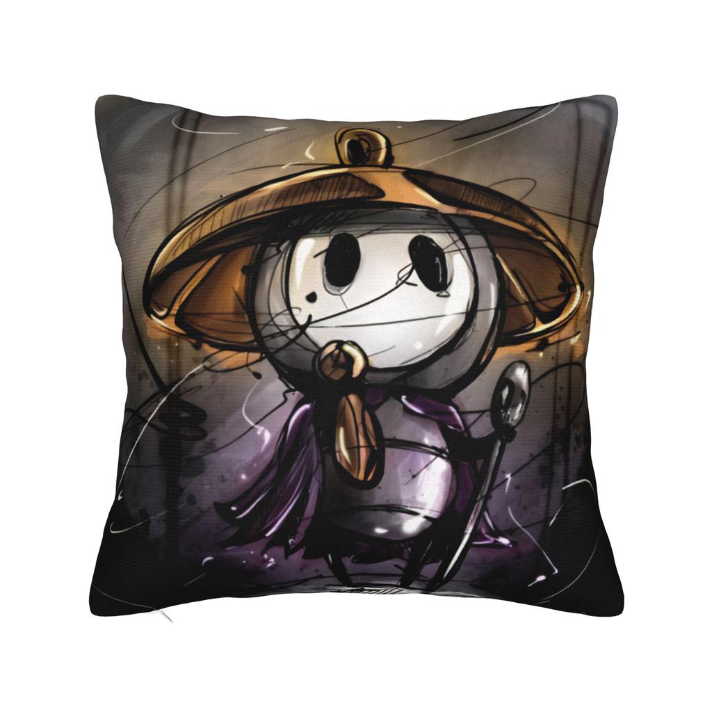 Hollow Knight Quadratische Kissenbezüge Polyester Auto Action-Abenteuer Kissenhülle Kreative Dekor Kissenbezug 4545
