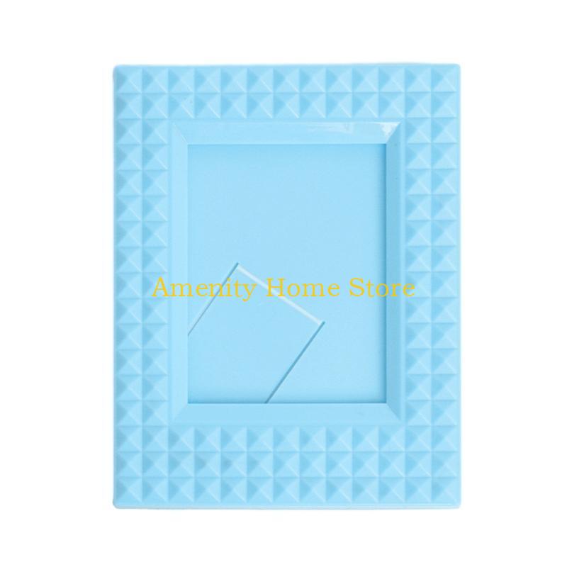 F26C Прозрачная акриловая фоторамка-подставка Держатель для фотокарточек синий