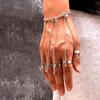 Jewelry Selling Personality Disco Dancing Chain Combination Ring 5 Ring Connection