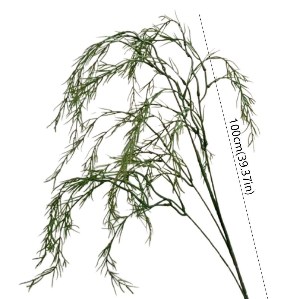 Realistic Artificial Reed Grass Branches 100cm Fake Green Plants  Outdoor Garden Decor