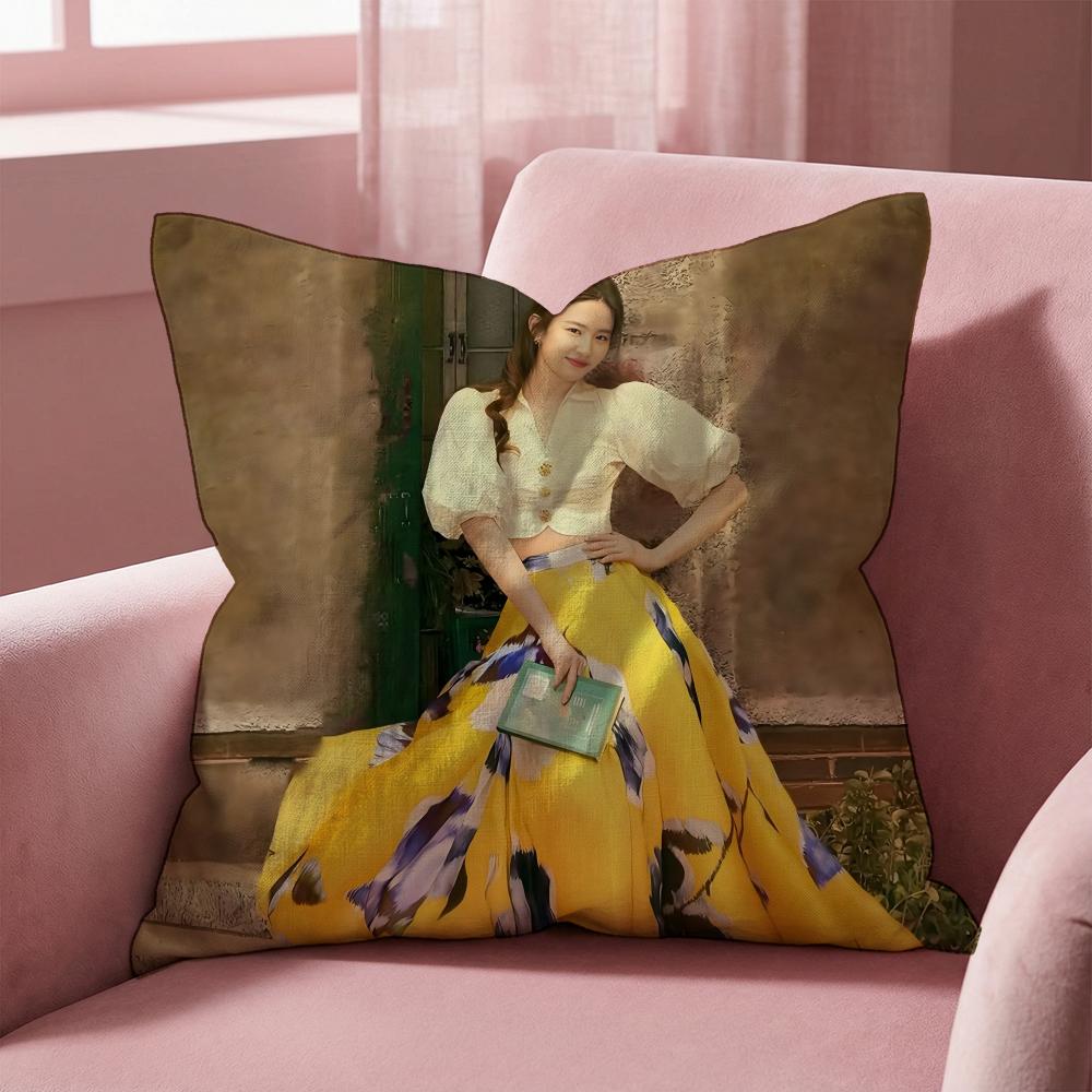 Actress L-Liu Y-YifeiS Cushion Cover Multi-Scene Pillow Cover for Home & Car - Reversible, Soft & Durable for Daily Use