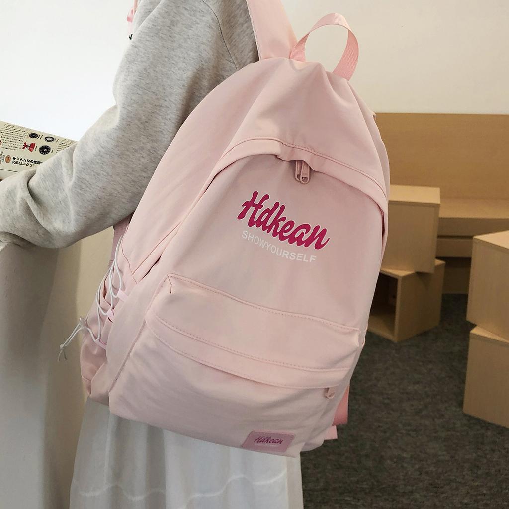 Schoolbag Korean Academy Style School Bag Male and Female Students Fashion Large Capacity Travel Shoulders Lightweight Junior High School Student 