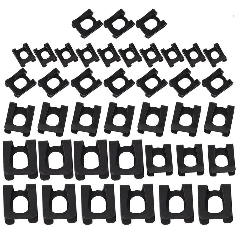 

40Pcs Anti Loosening Retaining Clips Elastic Axle Washer Auto Fasteners Automotive Retainer Car Accessories Oxidized Metal Set