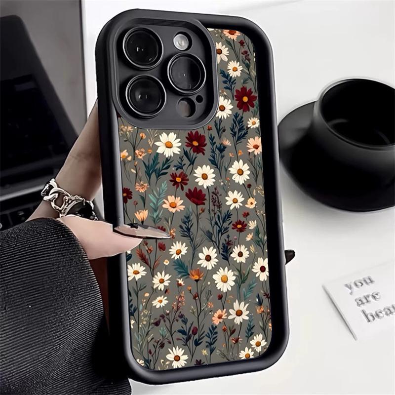 

Милый Чехол Для Телефона С Цветочным Узором Для iPhone 17 16 15 14 Pro Max 11 12 13 Pro 16E XS X XR 7 8 Plus Ударопрочный Силиконовый Мягкий Чехол iPhone 13