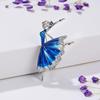 Tanz Ballett Brosche für Damen Rhythmische Sportgymnastik Glitzernder Kristall Zirkon Pins Hochzeitskleid Schmuck