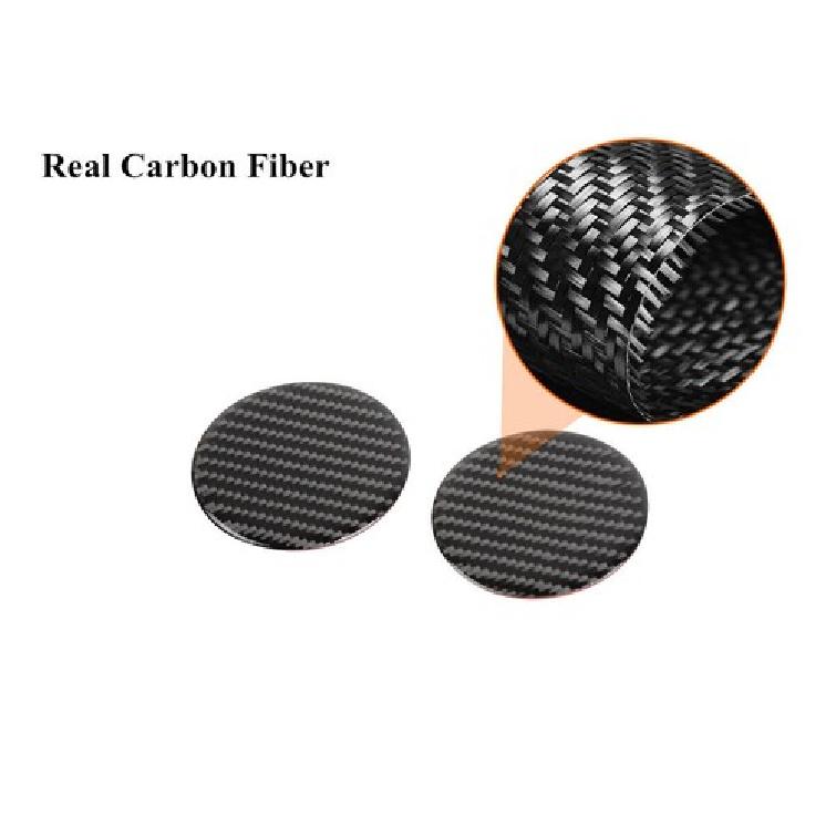 For Ford Mustang 2015- Cup Holder Coasters Pad Waterproof Real Carbon Fiber