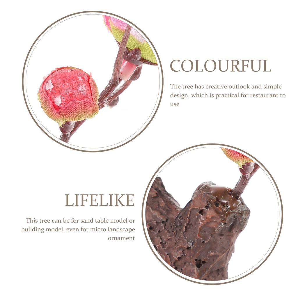 Plum Tree Ornament Artificial Decor for Desk Table Sand Table Micro Landscape Bonsai Sashimi Decoration Home Office