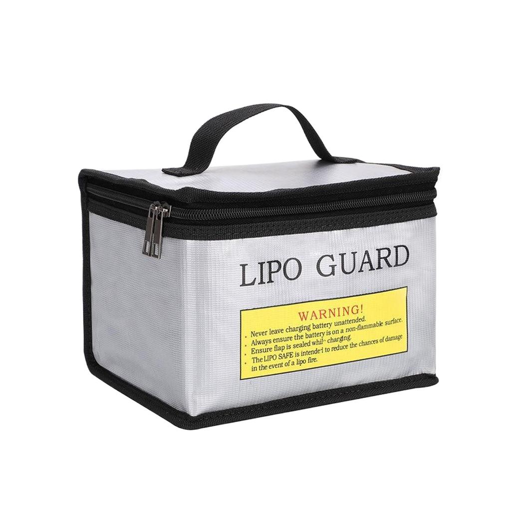 Lipo Battery Safety Bag Portable Explosion-proof Fireproof Storage Bag With Safe Guard 215*145*165mm Size For RC Drone Batteries