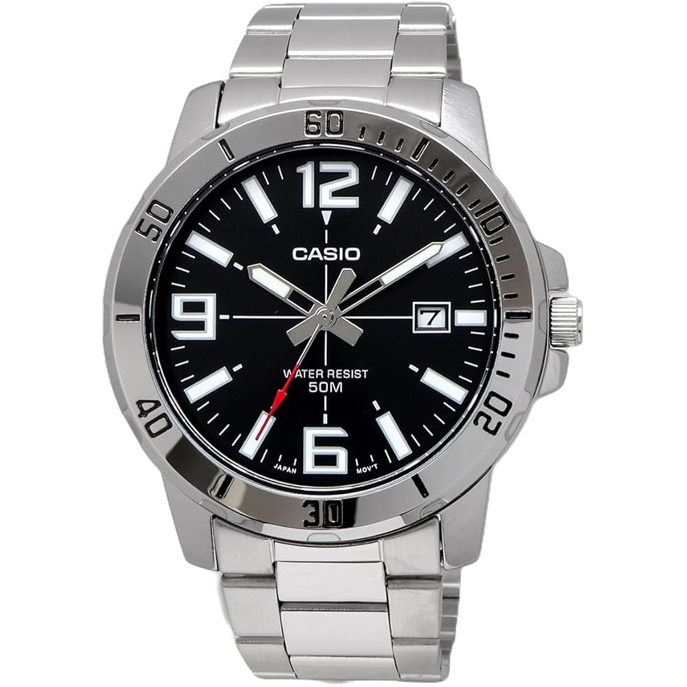 Casio Standard Analog Quartz Men's Watch MTP-VD01D-1BV Metal Band Black Imported Model