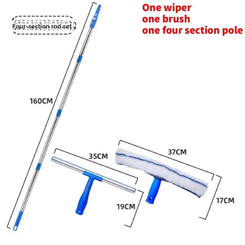 Stainless Steel Window Cleaning Equipment Tool With Extendable Pole For Home Cleaning And Glass Maintenance