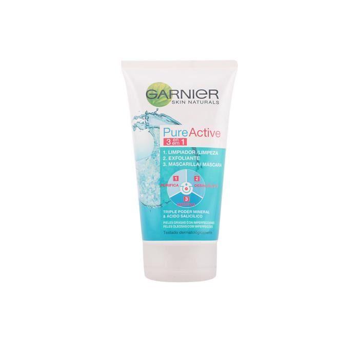 Eau de toilette - Garnier PURE ACTIVE - 3 en 1 - Gel nettoyant - 150 ml Femme