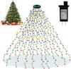 16 Strands 2M Christmas Tree Waterfall Hanging Garland Lights 400 LED Christmas Tree Fairy Lights Outdoor Waterfall String Light