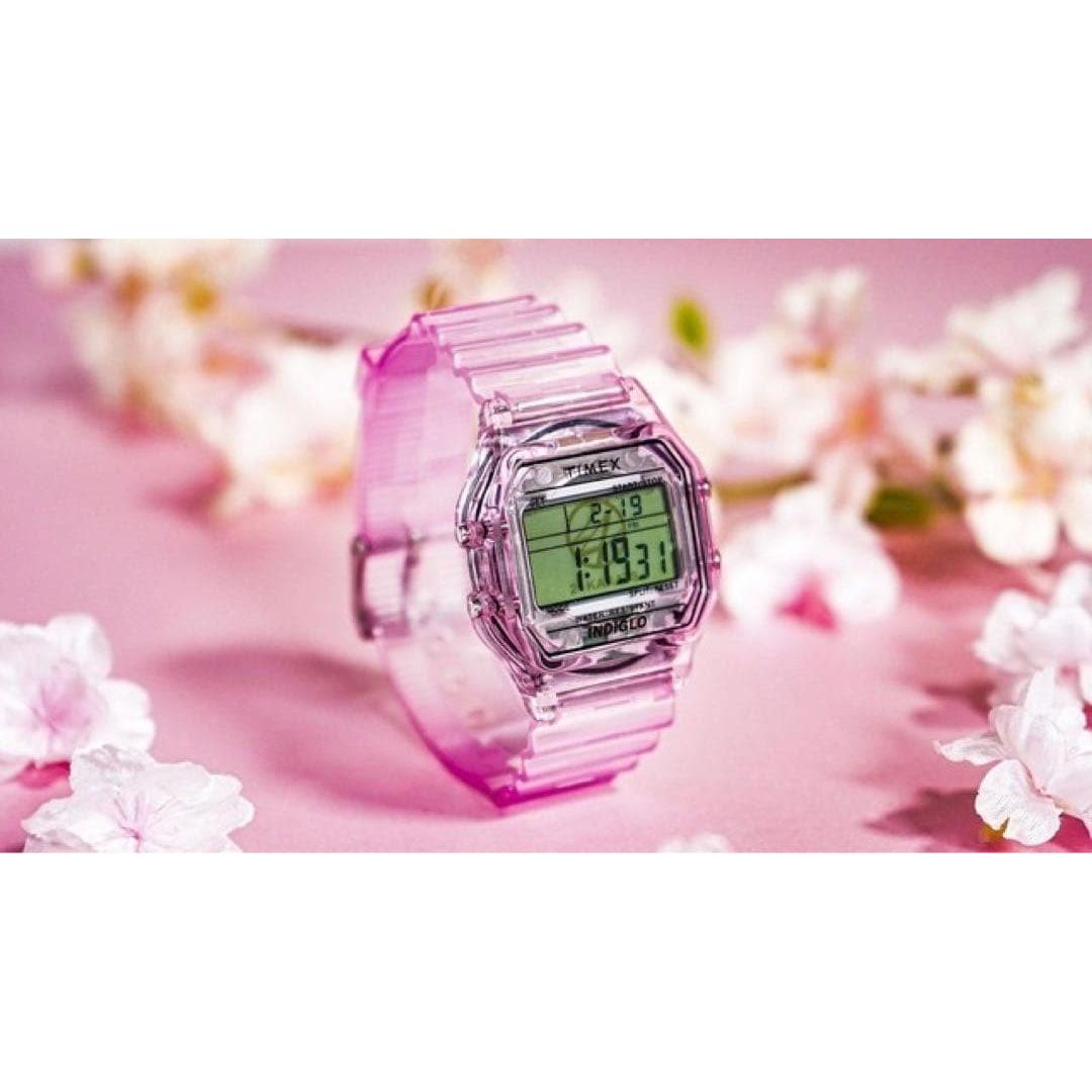 Used TIMEX 24KARATS digital watch pink