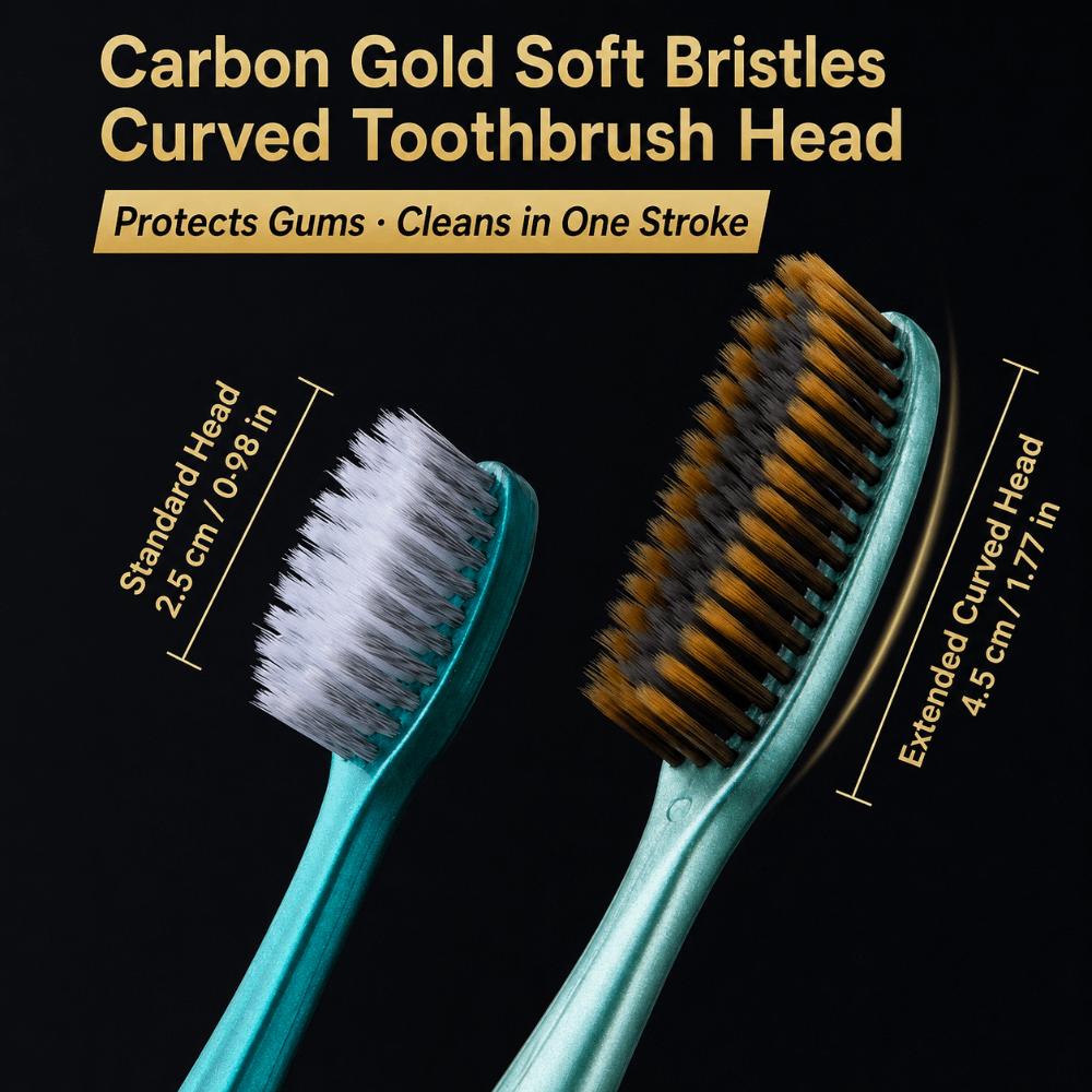 5Pcs Curved Handle Soft Hair Toothbrushes Deep Cleaning Adults Oral Care Home Travel Hotel